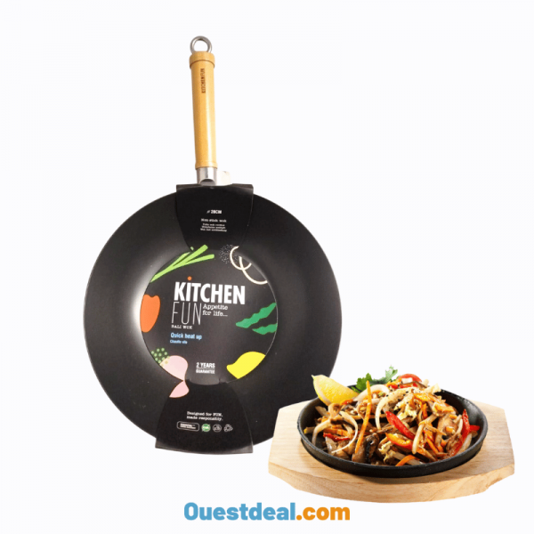 Wok antiadhésif avec marinade Met Peper offerte