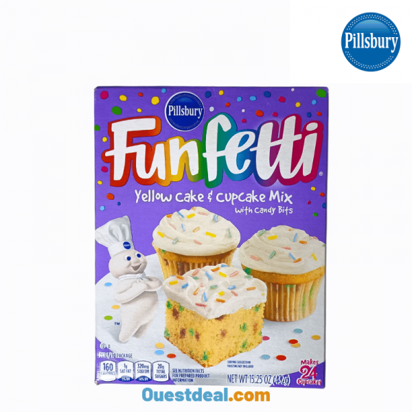 Pillsbury Funfetti Yellow Cake & Cupcake Mix 432 g