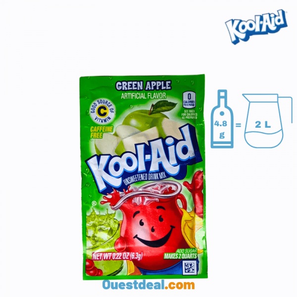 Kool-Aid Pomme Verte Green Apple- Sachet 6,3 g
