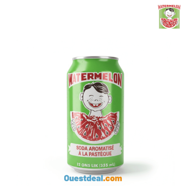 Soda Watermelon aromatisé à la pastèque 355 ml