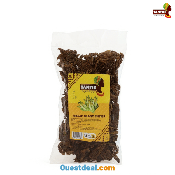 Bissap blanc entier hibiscus séché Tantie 100 g