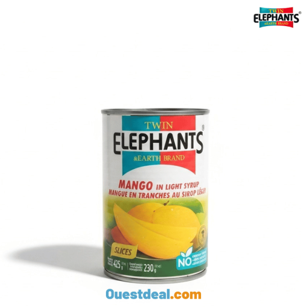 Mangue en tranches au sirop léger Twin Elephants 425 g