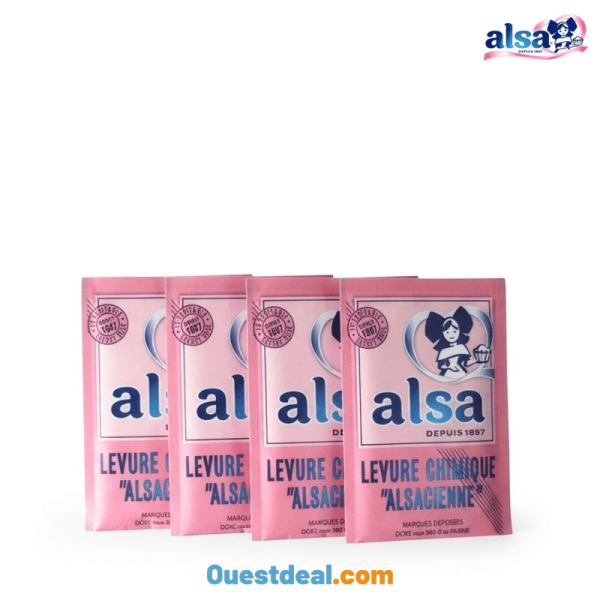 Levure Chimique Alsacienne Alsa Lot de 4 sachets de 11 g