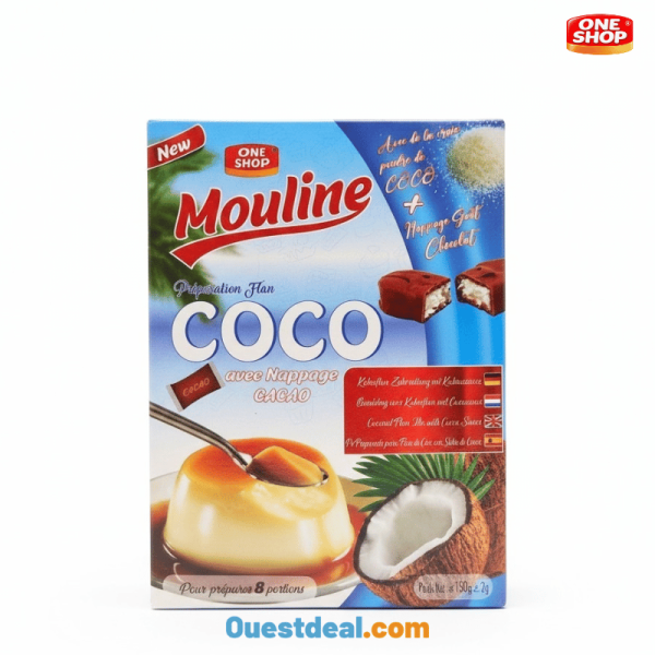 Préparation Flan Coco avec Nappage Cacao One Shop 150 g