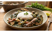 Calou guyanais au poulet boucané et viande salée – Recette facile